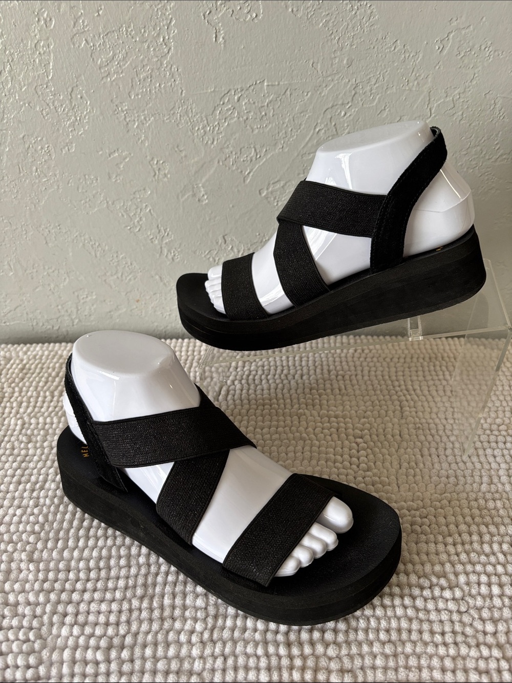 Yellow box Platform Elastic Strap Sandals - Picture 2 of 13
